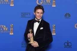 British actor Eddie Redmayne won a Golden Globe for his performance in "The Theory of Everything." ©AFP PHOTO / FREDERIC J BROWN