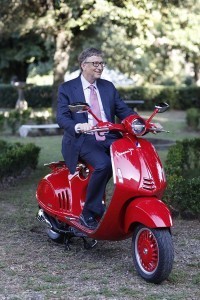 Vespa (Red) and Bill Gates fight AIDS