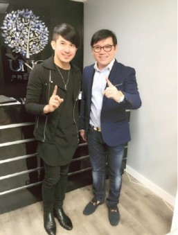 U.S. business associate celebrity beauty expert and TV Personality Marlou Colina (left) with UNO Premier CEO William Barbo.