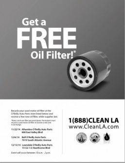 LA County to host used oil and filter recycling event in Lawndale