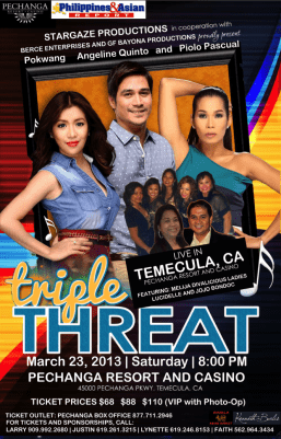 Ang Triple Threat 2013 US Tour ay darating sa Pechanga Resort & Casino