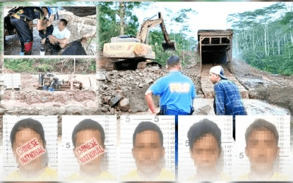 2 Chinese nationals, 3 others nabbed for illegal mining in Agusan Sur