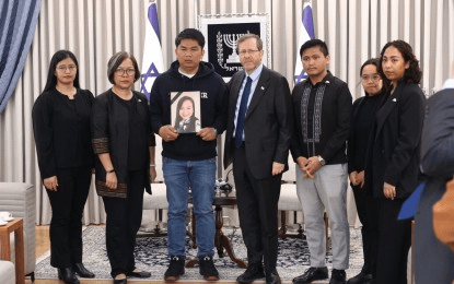 Husband of Filipina killed in Iran strikes meets Israeli president