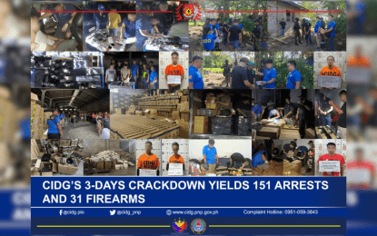 At least 150 nabbed, 31 firearms seized in 3-day nationwide ops