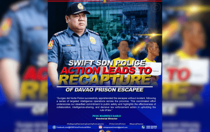 Siargao police capture Davao prison fugitive