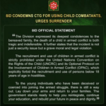 NPA child recruitment condemned after death of 17-yr-old fighter