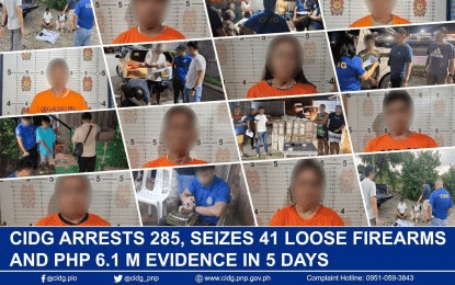 285 nabbed, P6.1-M evidence seized in 5-day nationwide ops