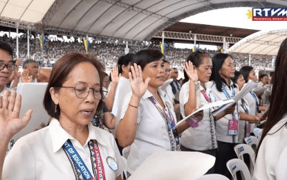 Marcos leads record teacher promotion in Capiz